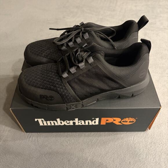 Timberland PRO Radius Mens Sz 9.5 Safety Comp Toe Non Slip Shoes TB0A28PT001